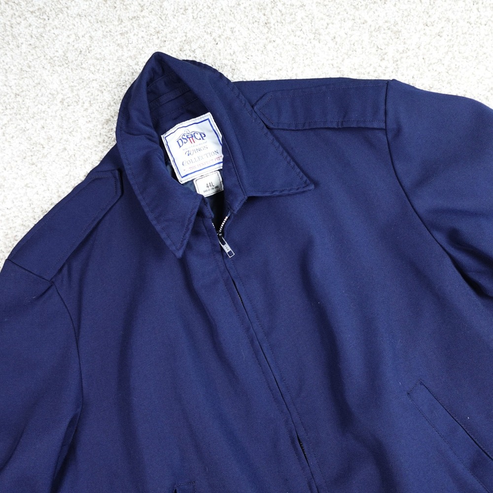 DSCP Wings Collection Mens Navy Blue Wool Blend Military Bomber Jacket 44L